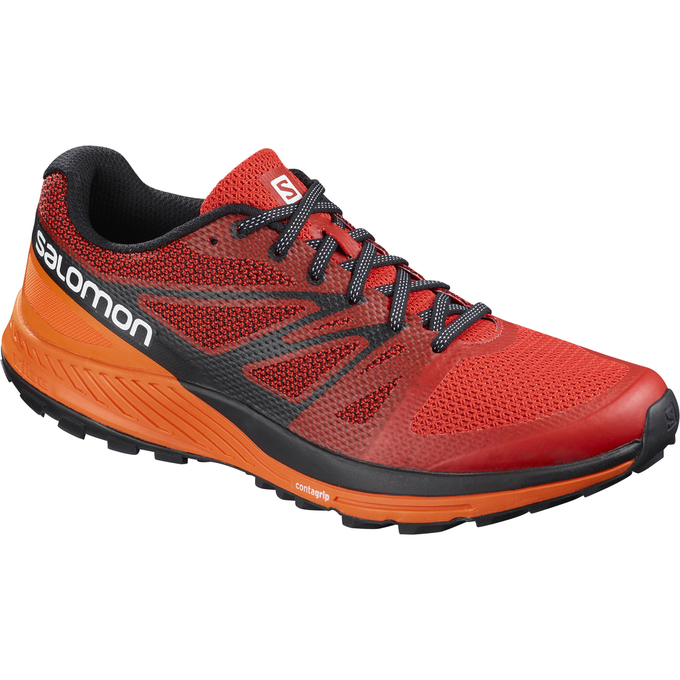 SALOMON UK SENSE ESE - Mens Trail Running Shoes Red/Orange,AMET85910